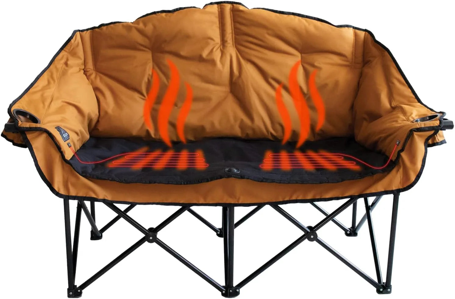 Outdoor equipment bear friend warm chair, with dimensions of 39 inches  10 inches  10 inches, and color of red/black.(Grey)