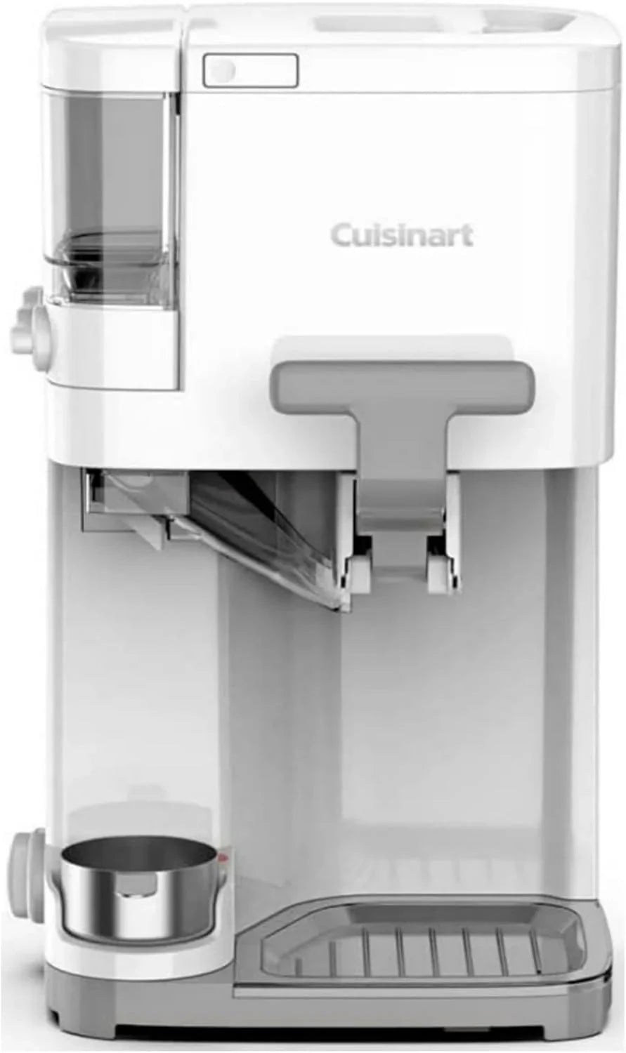 Cuisinart Soft Serve Ice Cream Machine- Mix It In Ice Cream Maker for Frozen Yogurt, Sorbet, Gelato, Drinks 1.5 Quart, White, ICE-48(Ice-Cream Maker/White)