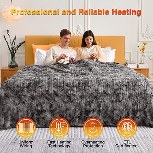 WOOMER Heated Blanket King Size Electric Blanket 90"x 100"