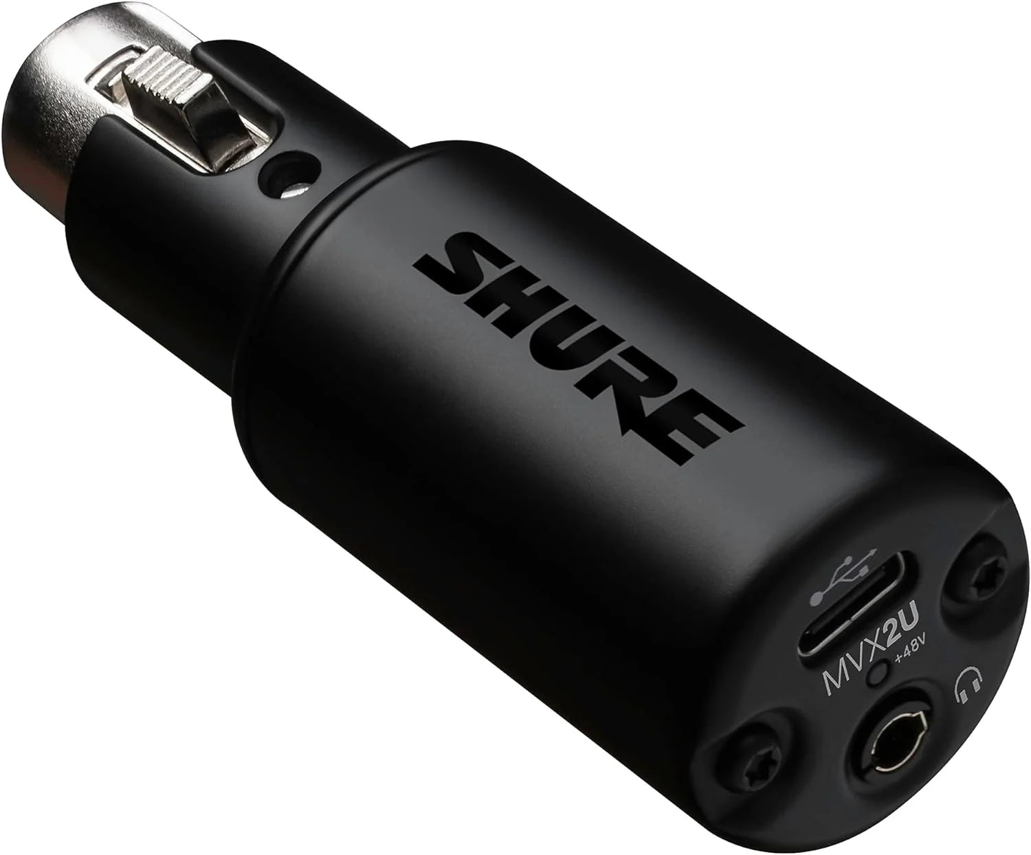 Digital Interface with Headphone Jack, Integrated Pre-amp with 60dB Gain Control, Zero-Latency Monitoring, 48V Phantom Power, ShurePlus Desktop App, 1m USB-C Cable