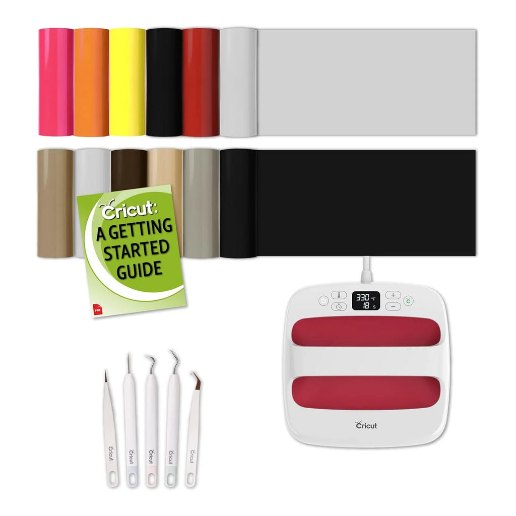 9x9 with Infusible Ink Sheets  Pens, Coasters and 20x16 Heat Mat Bundle - Beginner DIY Project Kit for Home Decor Projects and Custom Apparel, Iron Pressing(Raspberry Weeding Kit)