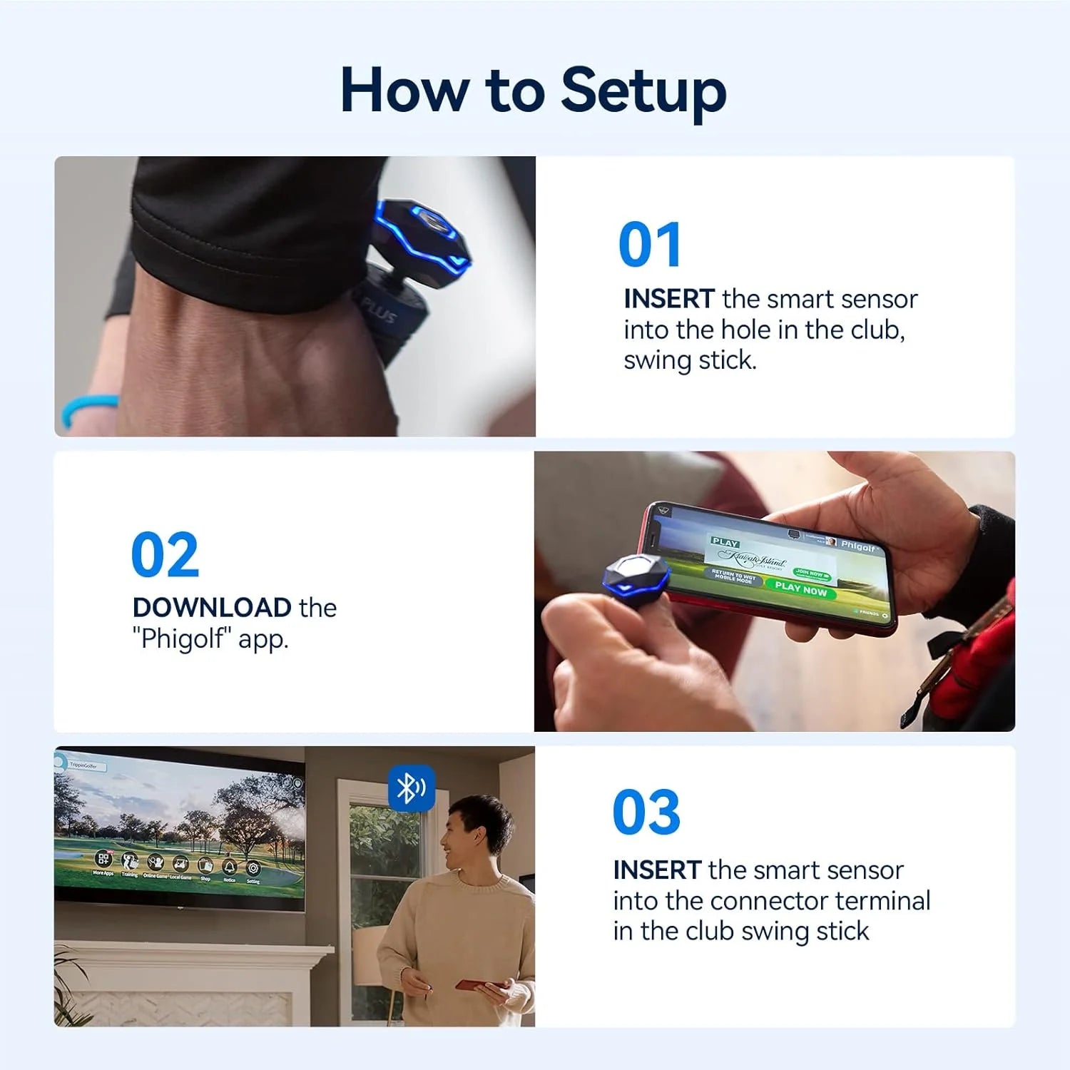 Home Golf Game Simulator: Enjoy Interactive Golf with Motion Sensor  Swing Stick for Indoor  Outdoor Fun  38,000+ Courses Worldwide, Compatible with Android, iOS, App  E6 Connect(Phigolf1_Updated)