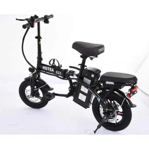 SALE  CLEARANCE Folding Electric Bike, 250W Electric Bike Suitable for Adults and Teenagers Removable Battery Fat Tire Electric Bike Beach Snow Bicycle, Best Fathers Mothers Lovers (Black)