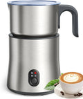 Milk Frother and Steamer, 4 IN 1 Frother for Coffee 16.9OZ, Hot Chocolate Maker, Detachable Milk Warmer, Hot/Cold Foam Maker, Dishwasher Safe, Frother for Coffee, Latte, Cappuccino