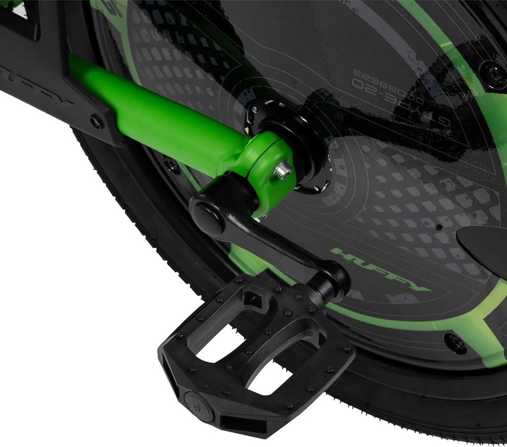 20" Drift Tricycle for Kids 8+, Adjustable Seat, LED Lights  Foot Brake, Green/Black